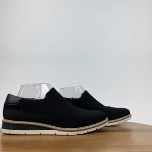 Womens Me Too Haze Black Knit Casual Comfort Slip On Sneakers Shoes Size 7.5 M